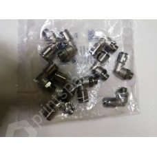 Thread fitting with collet clamp