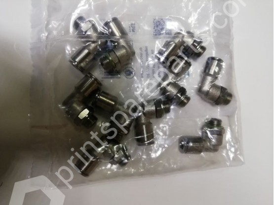 Thread fitting with collet clamp