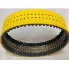 Toothed flat belt
